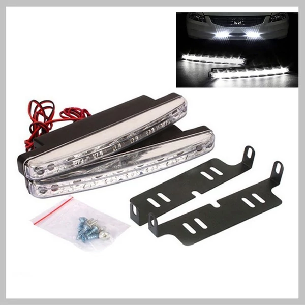 Autós nappali menetfény 8 ledes Holm0177 - Dekoratív extra világítás bárhova, könnyen felszerelhető, ütés és vízálló.