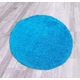 Puffy egyszínű kerek szőnyeg 120cm - kék