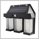 Kültéri napelemes fali lámpa mozgásérzékelővel – 3 LED BK-618-3