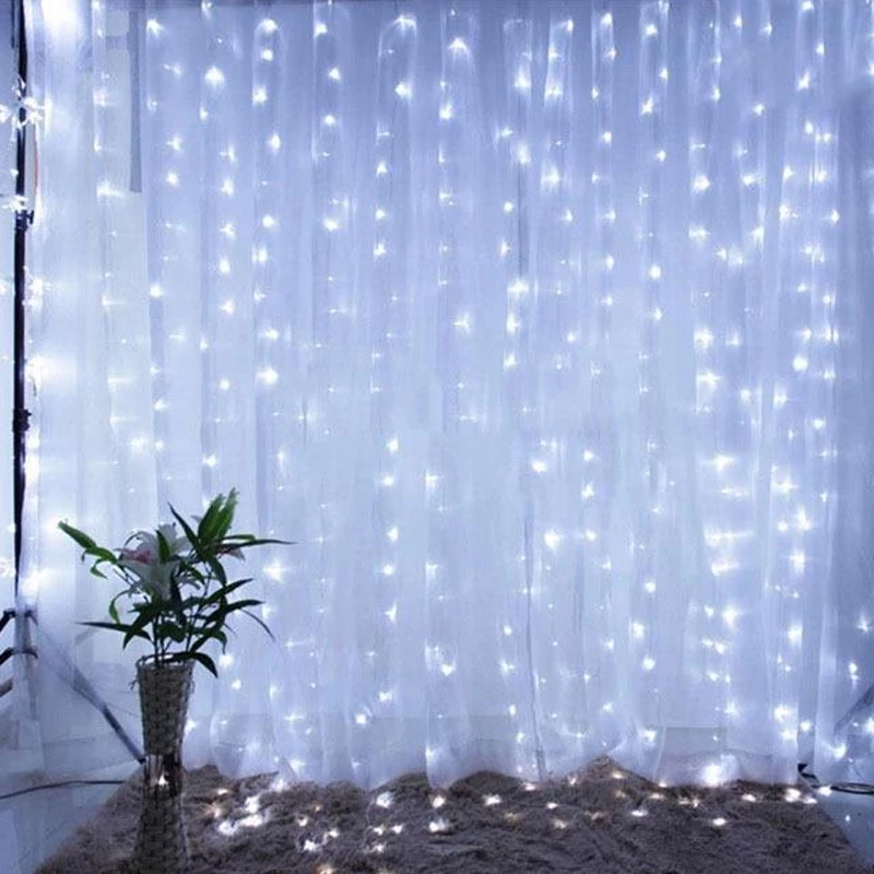 Fényfüggöny 3x3m, 300LED hideg fehér