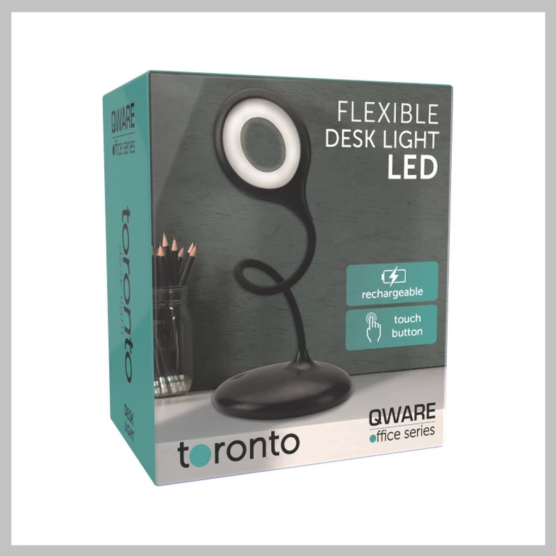 QWARE Flexibilis asztali lámpa - fekete  HOF-006BL