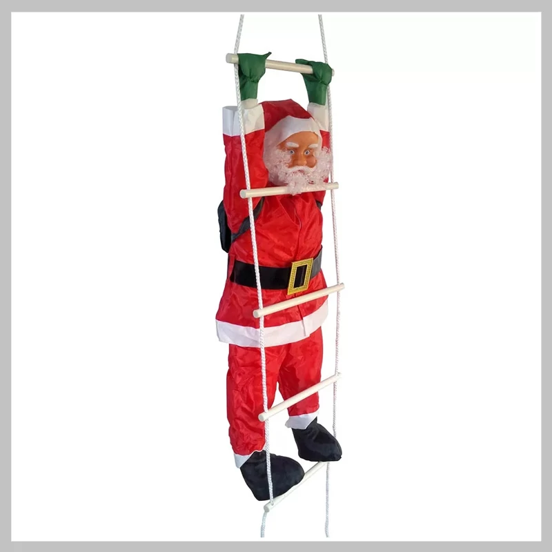Létrán mászó Mikulás 120cm HOP1001124