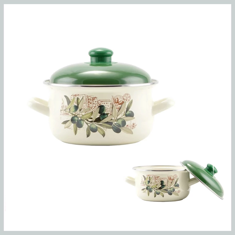 Perfect Home Oliva Zománcozott lábas 18 cm+fedő 14827