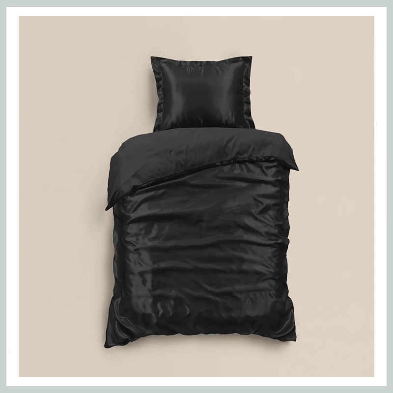Szatén ágyneműhuzat 140X220 BLACK SHINE 8720578108749