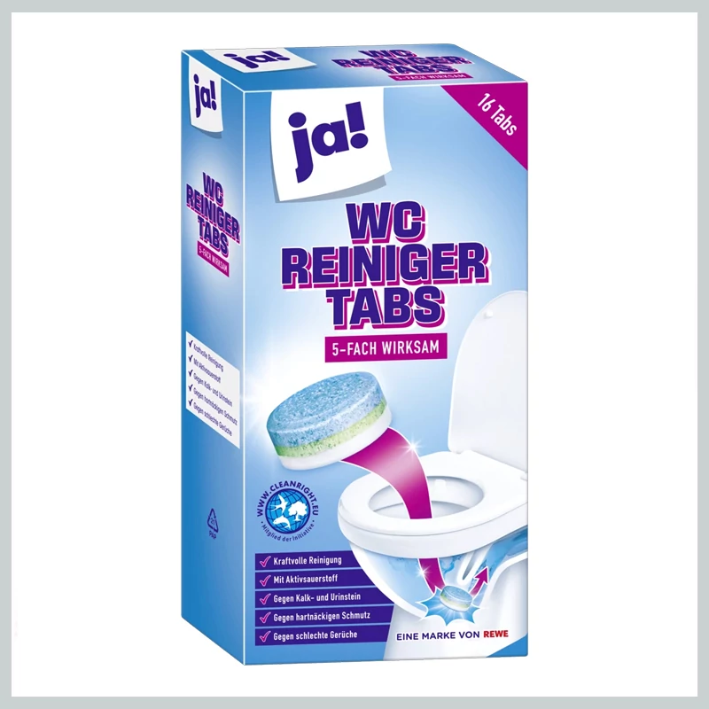 ja! WC tisztító tabletta, 5 az 1-ben hatással, 16 db 8421295