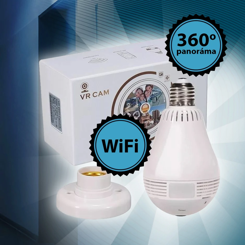360 panoráma LED izzónak álcázott biztonsági wifi kamera